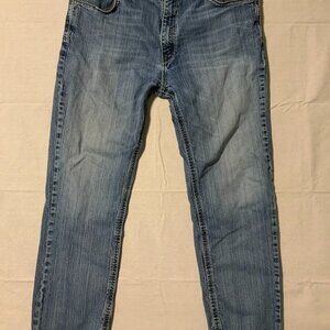 Harley Davidson Jeans Mens 36x30 Blue Medium Wash Straight Fit (Tag:40x32)